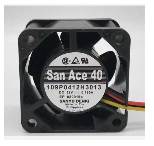 Brand new San Ace 40 Server Cooling Fan 12V DC 0.195A by Sanyo Denki – 40mm High Speed Brushless Fan for Server & Industrial Cooling