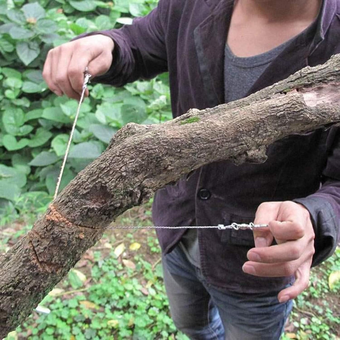 Hand Chain Saw Survival Wire Saw  Emergency Outdoor Steel Pocket Chainsaw for Camping, Hunting & Hiking