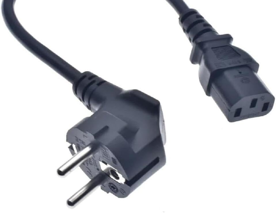 EU Schuko (CEE 7/7) to C13 Power Cord – 10A 250V Computer & Monitor Cable