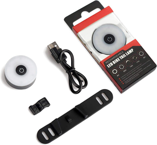 Daffodil USB Rechargeable Rear Bike Light – High Brightness LED Bicycle Tail Light for Safety, Waterproof & Easy Install