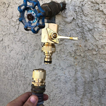 Brass Male Thread Faucet Hose Nozzle Quick Connect Adapter – Durable Rustproof Garden Tap Connector for Hose Pipe