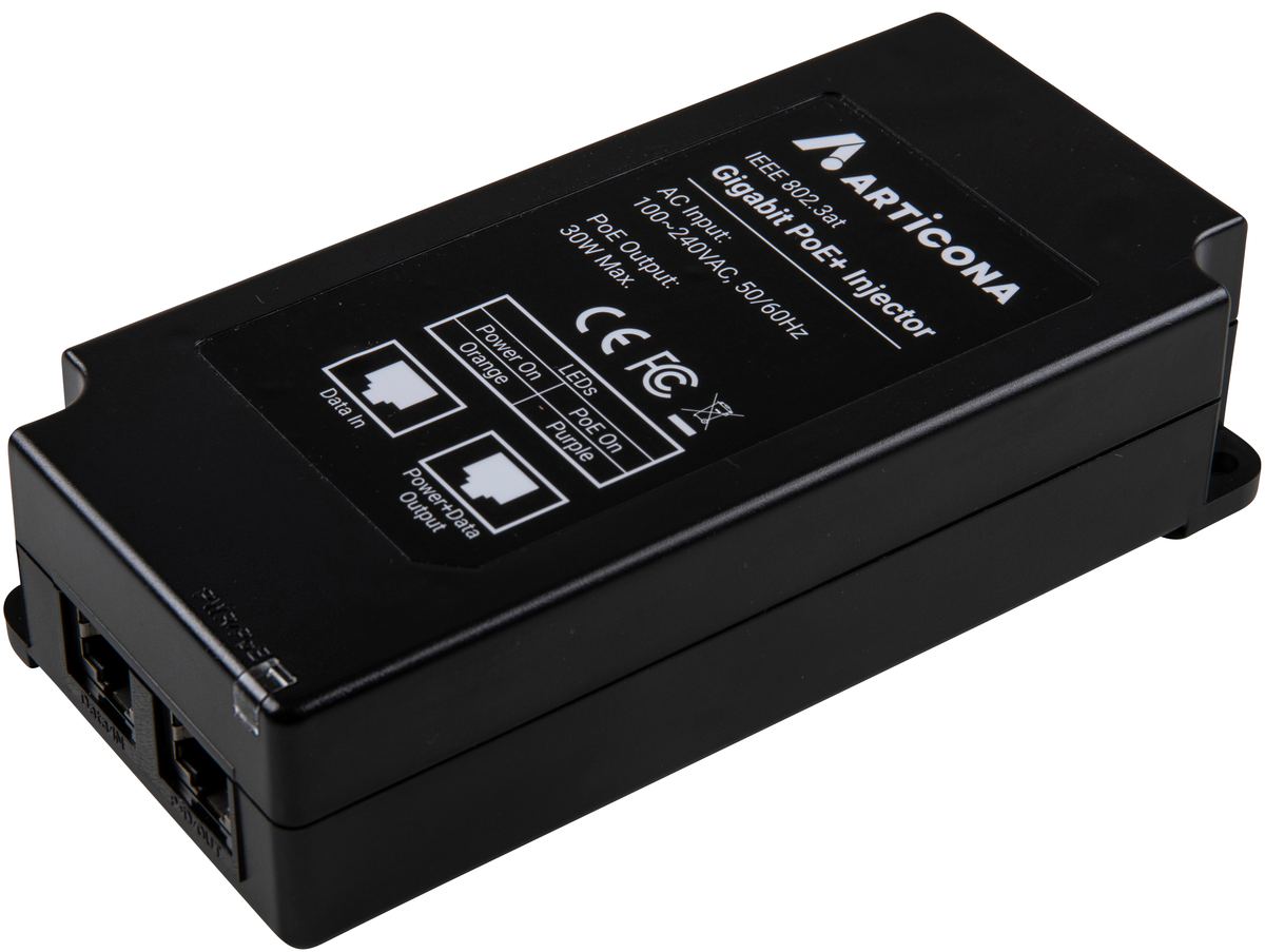 ARTICONA Gigabit 48V-56V DC PoE+ Injector 30W IEEE 802.3at Network Power Adapter for IP Camera & Access Point