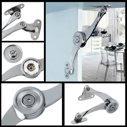 Door Hinges Stop Stays Doors Lift Up Support Furniture Stay Support Hinge Cabinet Kitchen Cupboard Hinges for 4-15KG Adjustable 1 PCs