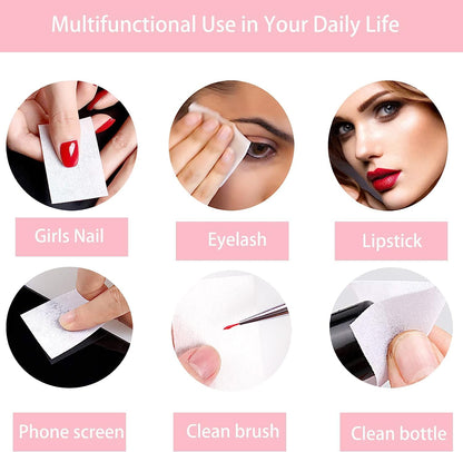 100 Pieces Disposable Cotton Pads, Nail Polish Remover, Makeup Cleaning, Soft Cotton, Portable