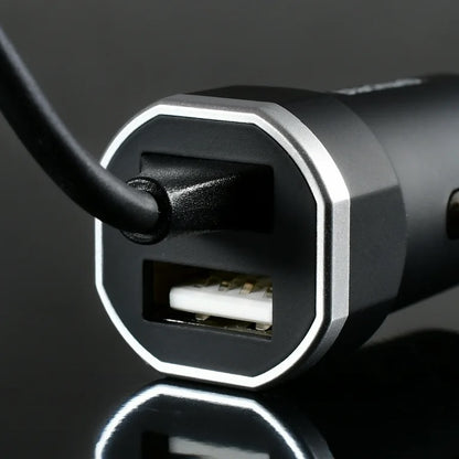 Car Charger With Coiled Micro-Usb Cable, 3.1 Amp input DC 12v 24v out put DC 5v 3.1Amp Coil Cable 30CM Micro USB FIX Cable  1 USB Extra Port