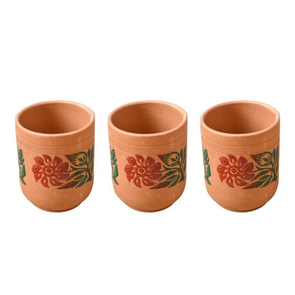 1 pc Clay Glass(mitti ka glass)_ Traditional non glazed terracotta glass(390 ml)