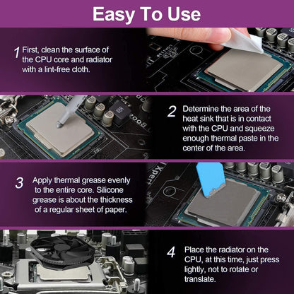 CPU Thermal Grease Paste 1 Gram High Performance Thermal Compound for Processor CPU GPU Heatsink Cooling | Easy Apply Syringe