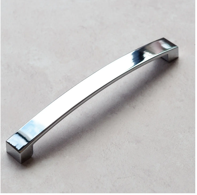 Brand New Stainless Steel Polished Chrome Square Bridge Cabinet Handle 170mm with 2 Screws