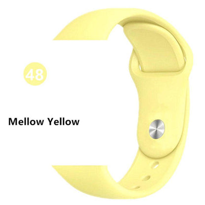 milk yellow watch strap made with hi quality silicone with anti lost lock 38mm / 40mm / 41mm(with out watch)