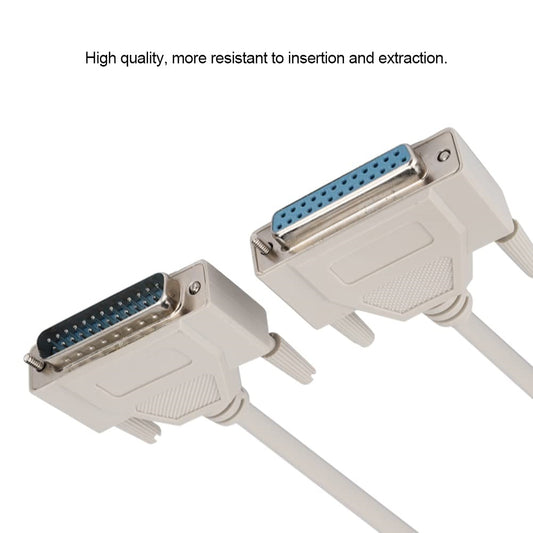 DB25 Male to Female Serial Extension Cable – 25 Pin Printer Copier Data Cable, High Speed DB25 M/F Extension Lead