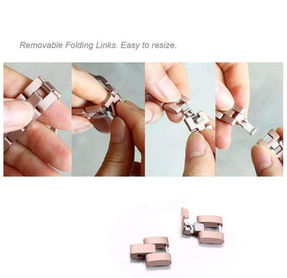 Rose Gold Strap For i Watch Bands 38mm / 40mm Women Watch Band Stainless Steel Replace Strap For Iwatch Series 4 3 2 1