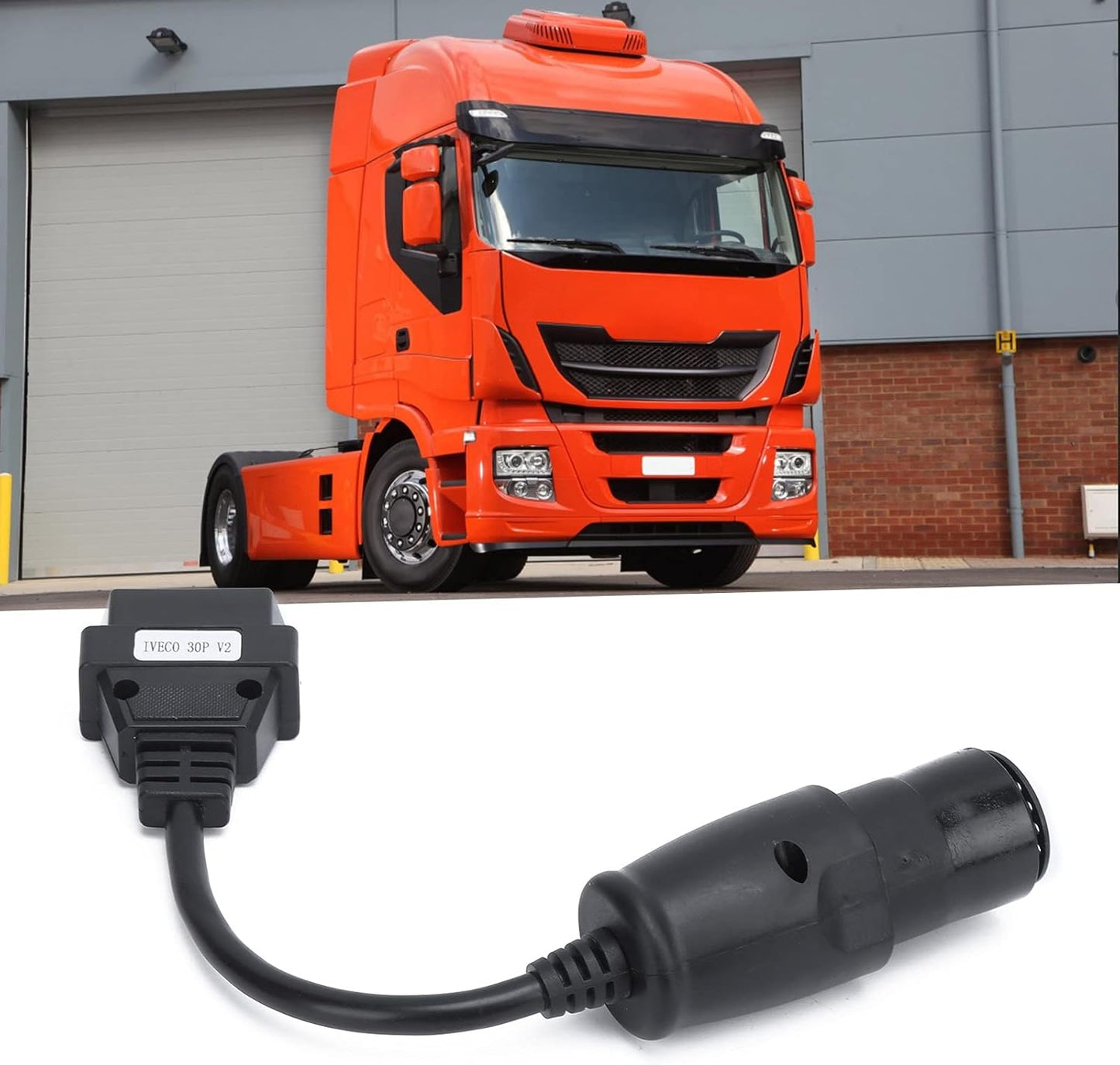 Compatible CDP+ TCS 30pin for IVECO to 16 pin Heavy Duty Extension Cable for IVECO Truck 30 Pin to 16Pin OBD2 OBDII Connector