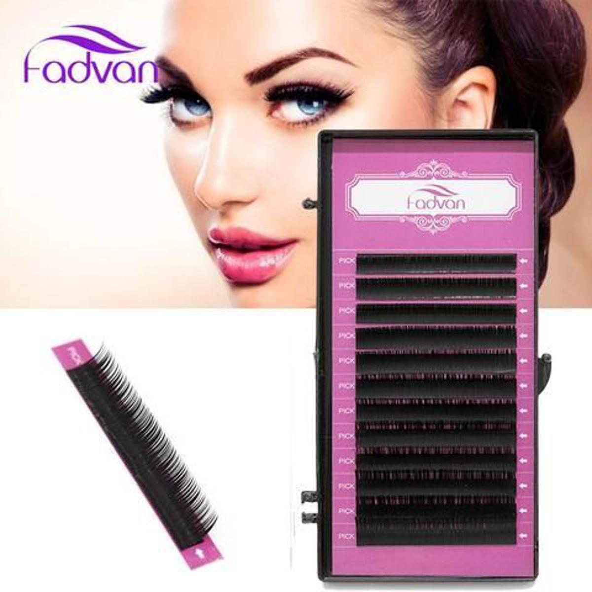 Eyelashes Extension 12 Row Lashes 0.07 D Curl Lash Extensions All 12 mm Self Fanning Eyelash Extensions  Premade Fan Lashes Easy Fan Lash Extension Professional Use by FADVAN