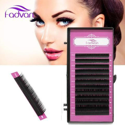 Eyelashes Extension 12 Row Lashes 0.07 D Curl Lash Extensions All 12 mm Self Fanning Eyelash Extensions  Premade Fan Lashes Easy Fan Lash Extension Professional Use by FADVAN