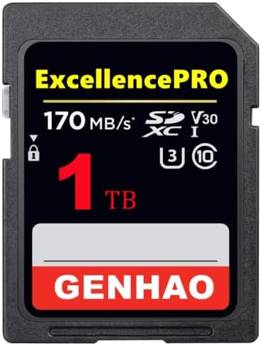 SDXC Memory Card 1TB 1024GB Memory SD Card SecureDigital Cards,UHS-I U3 Class 10,Up to Max 170MB/S Compatible with DSLR and 3D Camera,HD camcorder (1TB-170MB/s)