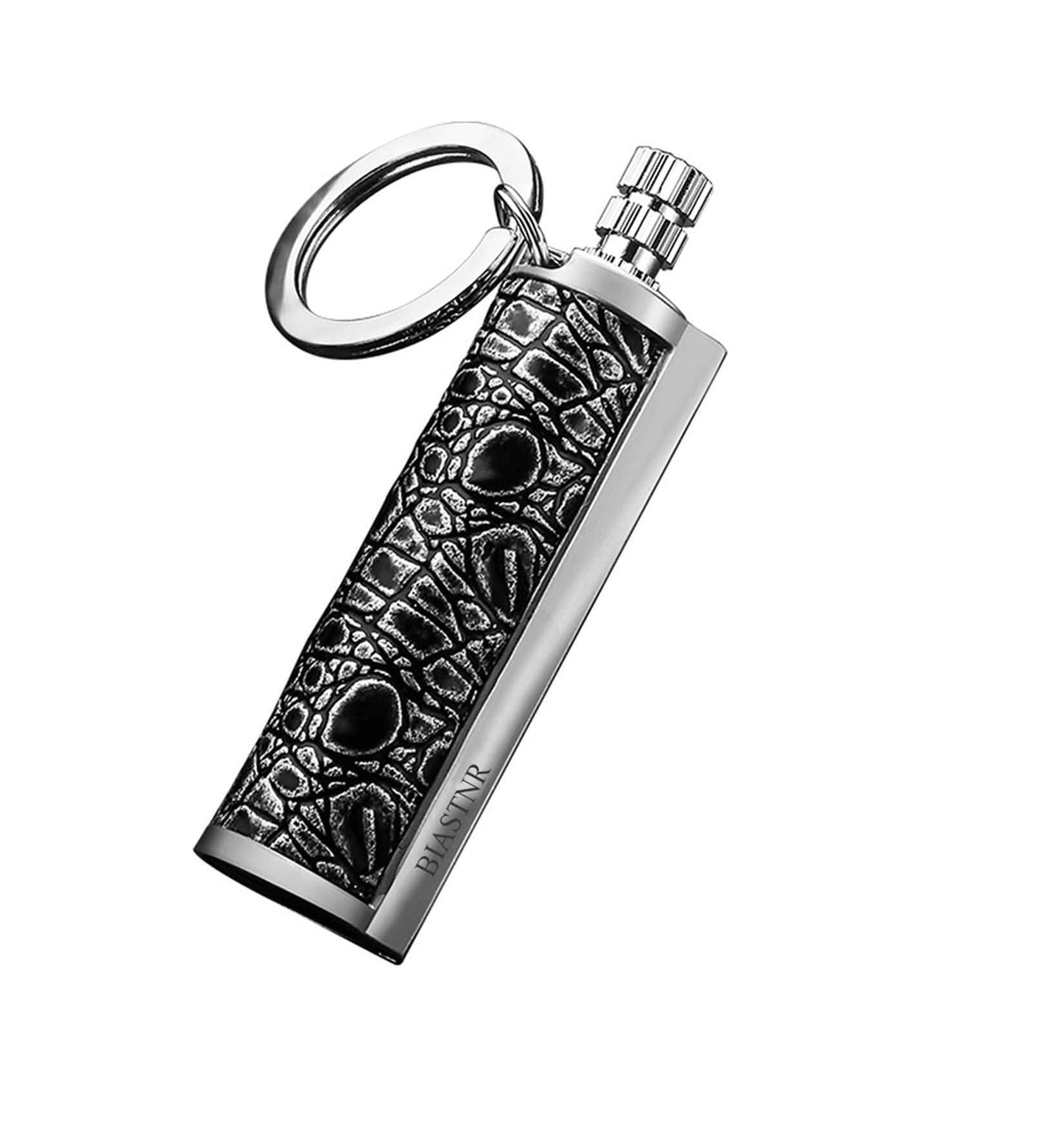 1 PCS Permanent Match Emergency Lighter Black | Metal Matchstick Fire Starter Keychain Reusable Survival Striker Kit for Camping & Hiking