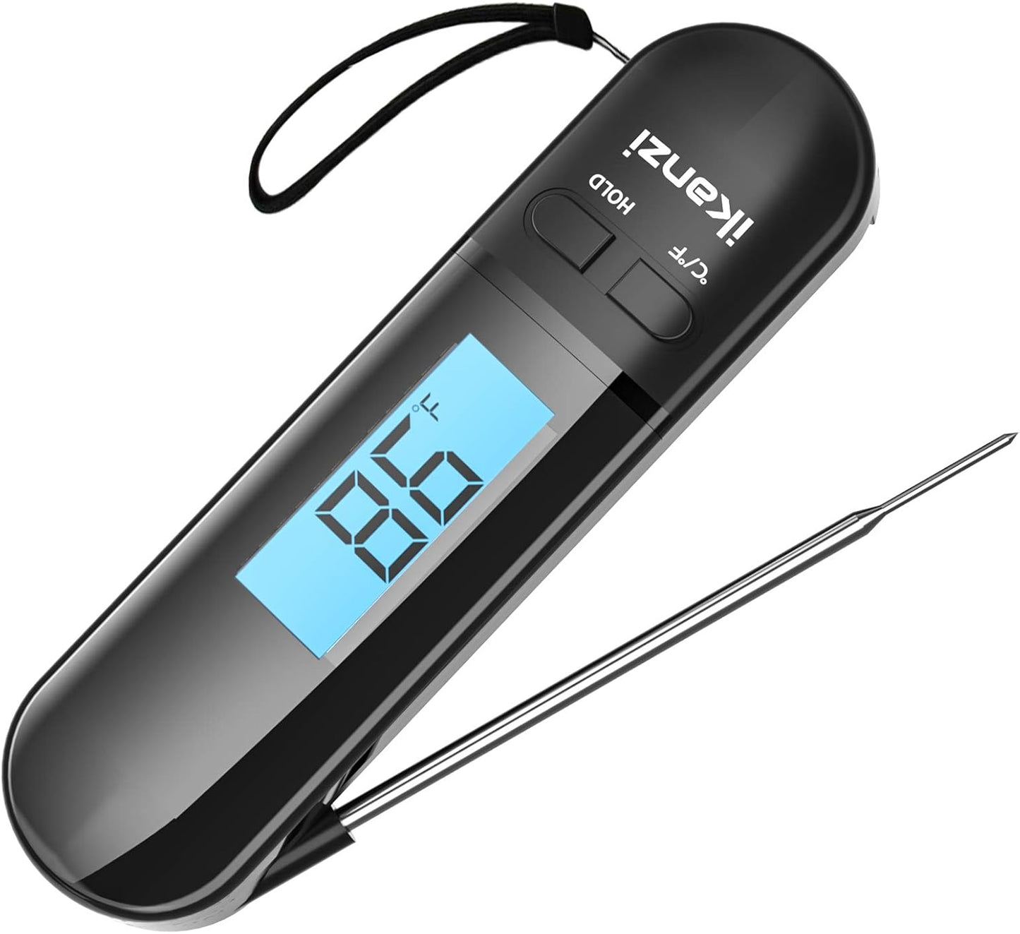 iKanzi Digital Meat Thermometer | Instant Read Grill & Kitchen Thermometer | Cooking, Roasting, BBQ, Baking, and Food Temperature Probe