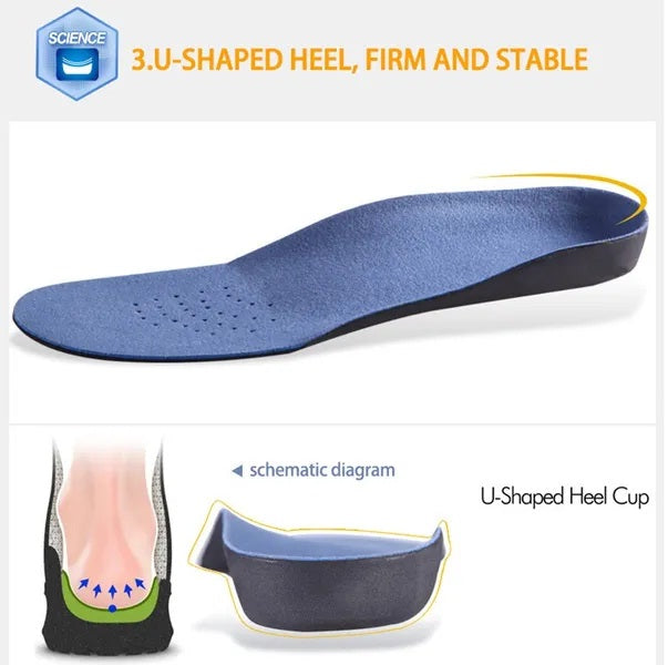 Flat Feet Arch Support Insole Orthotic Height 3cm High Quality 3D Premium Comfortable Plush Cloth Orthopedic Insoles Foot Pad XL 31cm