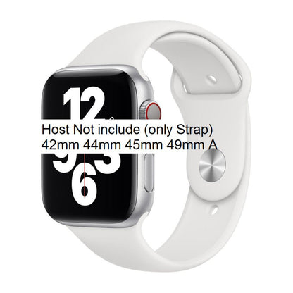 ⌚ Sport Band for iWatch – White Silicone Strap  Compatible Models: 42mm / 44mm / 45mm / 49mm | Series 1 / 2 / 3 / 4 / 5 / 6 / SE | T55 MC 72 Pro / HW22 / T500 W26+ / T500 Pro W26