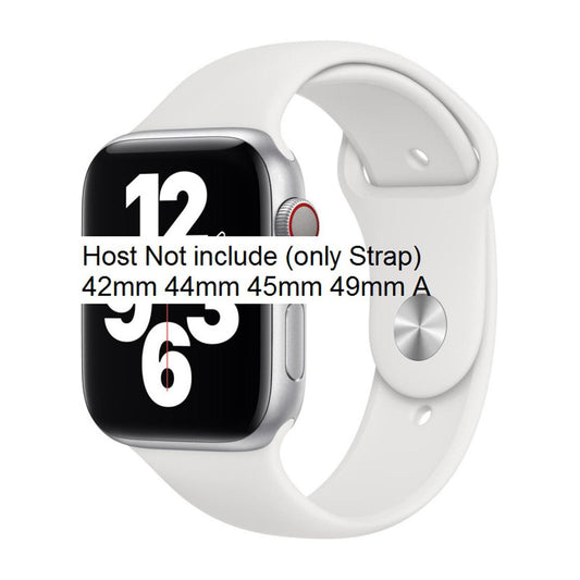 ⌚ Sport Band for iWatch – White Silicone Strap  Compatible Models: 42mm / 44mm / 45mm / 49mm | Series 1 / 2 / 3 / 4 / 5 / 6 / SE | T55 MC 72 Pro / HW22 / T500 W26+ / T500 Pro W26