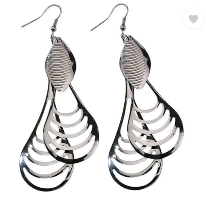 Fashion Silver Leaf Drop Earrings for Women | Elegant Hollow Metal Dangle Earrings | Party, Casual & Wedding Jewelry
