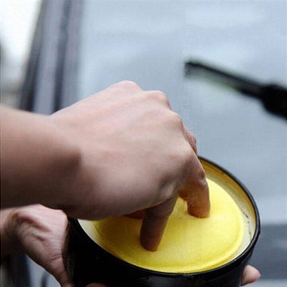 Round Shaped 4 inch Dia Sponge Wax Applicator Pads Yellow