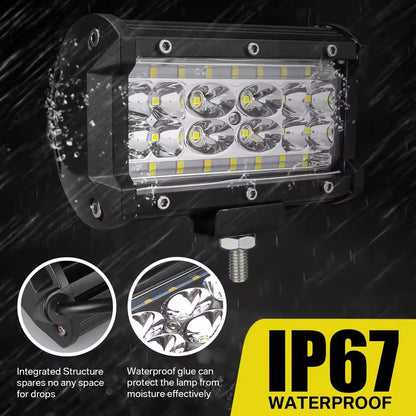 84W LED Light Bar, 5 Inches 84W 10800LM LED Work Light, Spot Light Pods Off Road Driving Lights Fog Bumper Roof Light for Boat, SUV, Truck, Hunters, Motorcycle