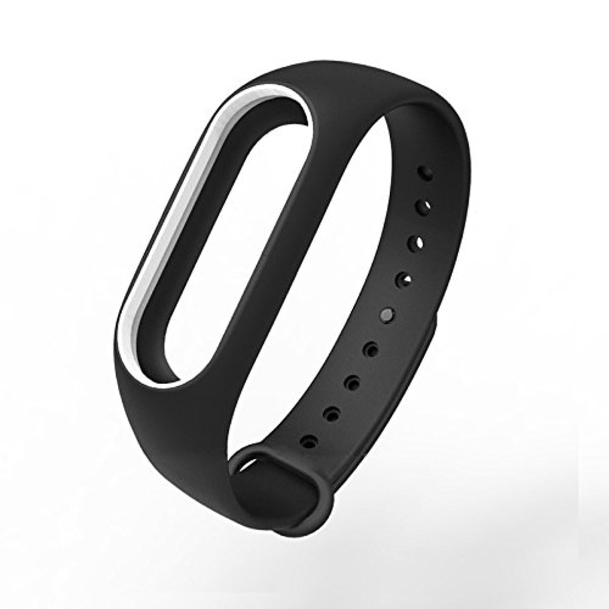 Band Strap Compatible with Mi Band 2 & Mi HRX Band Strap Dual Color Black White