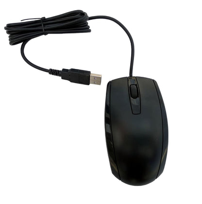 3-Button USB Wired Optical Mouse – Smooth Scroll, Ergonomic Design, Plug & Play Mouse for Laptop & Desktop (Black)