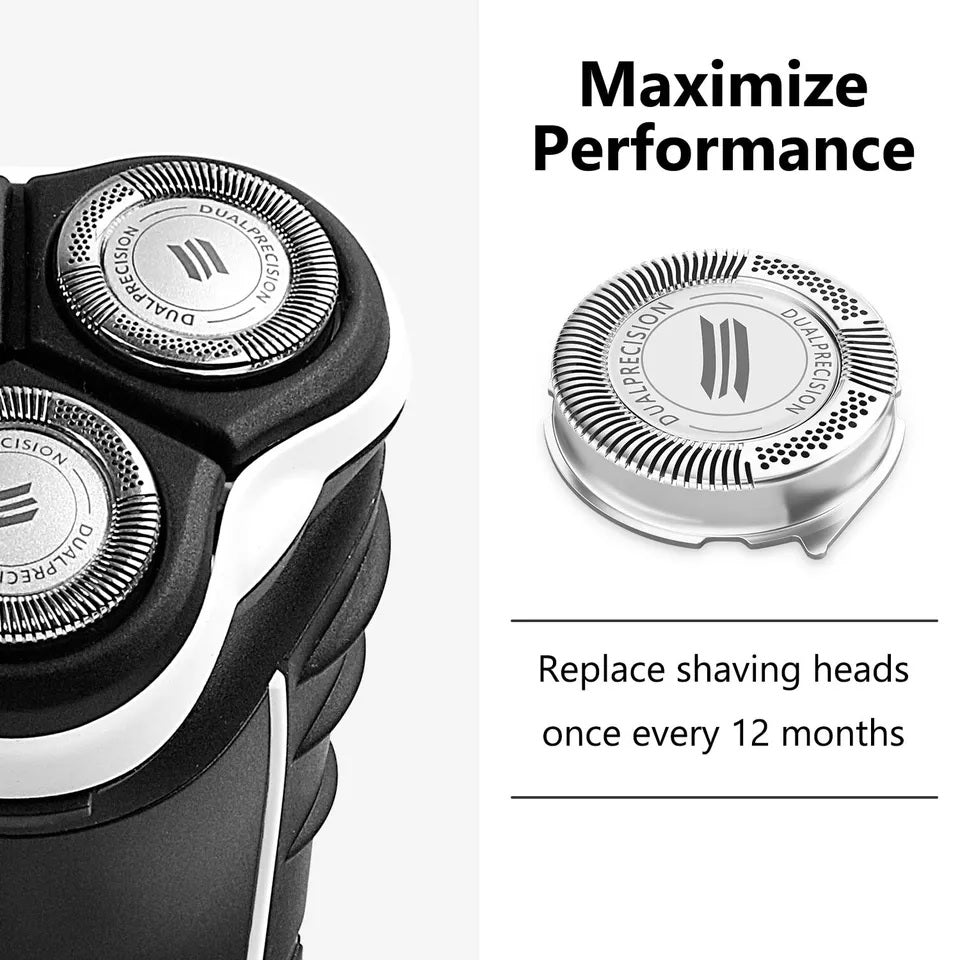 3pcs DualPrecision HQ8/52 Replacement Heads Fits Ph-ilips Norelco Shaving AT750/AT751 AT890 AT891 PT710 PT720 PT730 7110X 8831XL