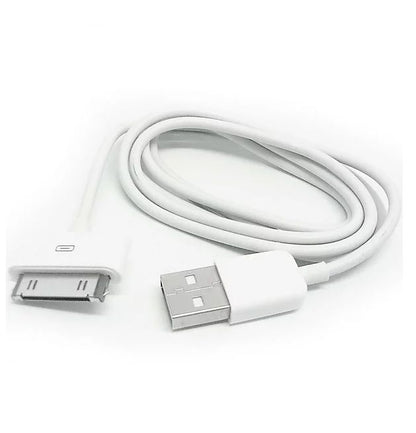 30 Pin Fast Charging USB Cable for 4/4S, 3G/3GS, Tablet 1/2/3 & Media Player – Data Sync & Charging Cable (White)