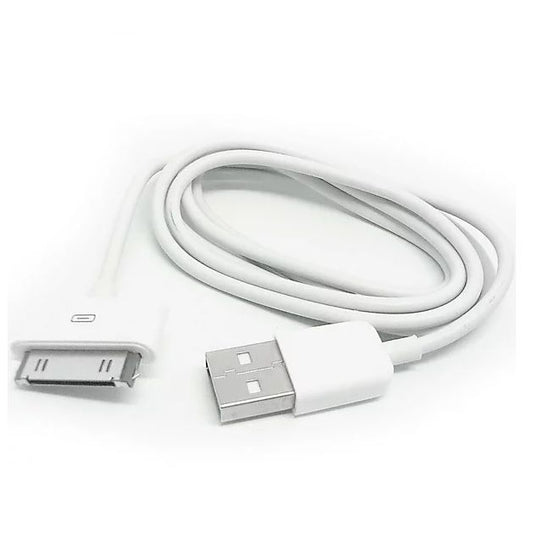30 Pin Fast Charging USB Cable for 4/4S, 3G/3GS, Tablet 1/2/3 & Media Player – Data Sync & Charging Cable (White)