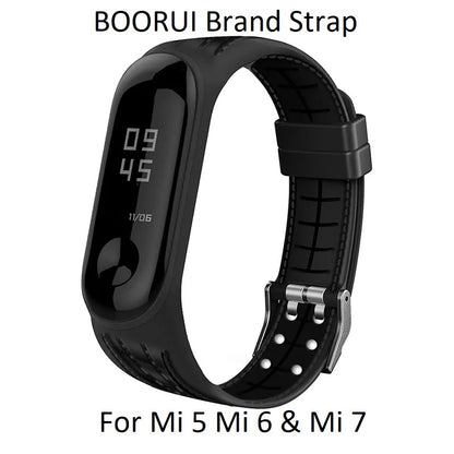 BOORUI Mi band 4 5 6 Strap correa mi band 3 breathable strap for xiaomi mi band 5 Multicolorful sport strap for miband 3456