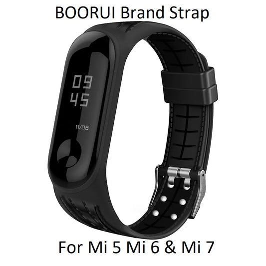 BOORUI Mi band 4 5 6 Strap correa mi band 3 breathable strap for xiaomi mi band 5 Multicolorful sport strap for miband 3456
