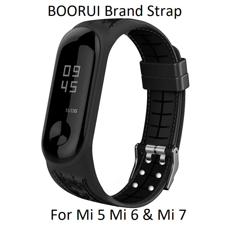 BOORUI Mi band 4 5 6 Strap correa mi band 3 breathable strap for xiaomi mi band 5 Multicolorful sport strap for miband 3456