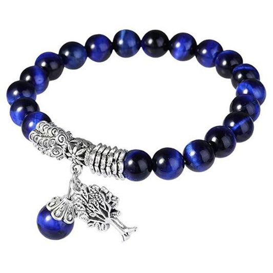 Charming bracelet of deep blue lapis lazuli stone will help you to activate your Third Eye chakra and fill your days full of mindfullness