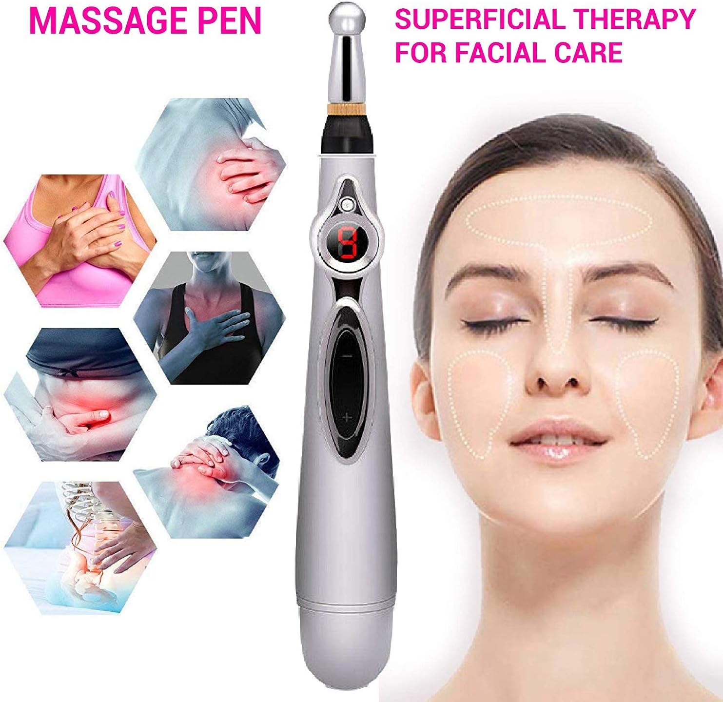 Electronic Acupuncture Pen Electric Meridians Laser Therapy Heal Massage Pen Meridian Energy Pen Relief Pain Tools