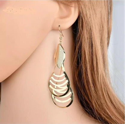 Glamorous Long Drop Fine Metal Earrings for Women – Elegant Pak-China Fashion Jewelry for Parties, Weddings & Casual Wear