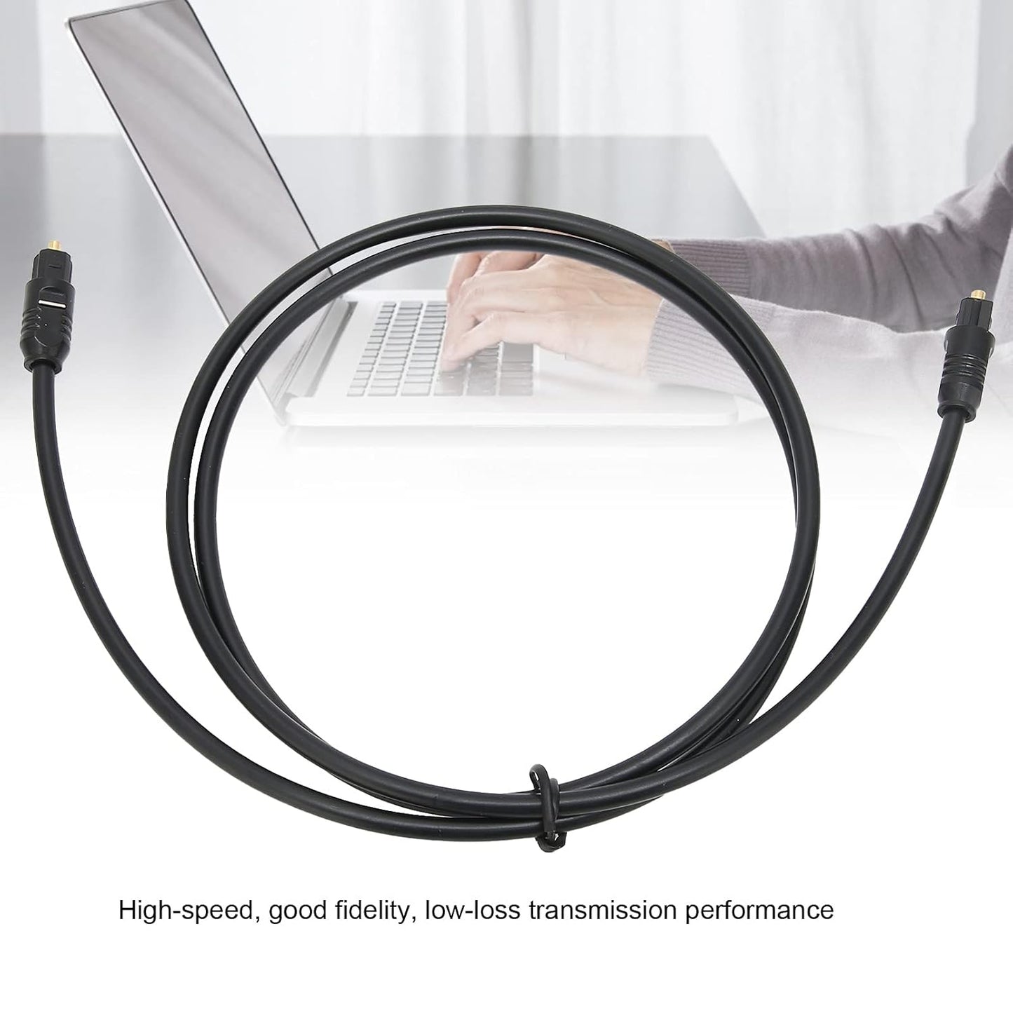 1.5 Digital Optical Cable Audio Fiber Optical SPDIF Audio Cable TosLink Cable