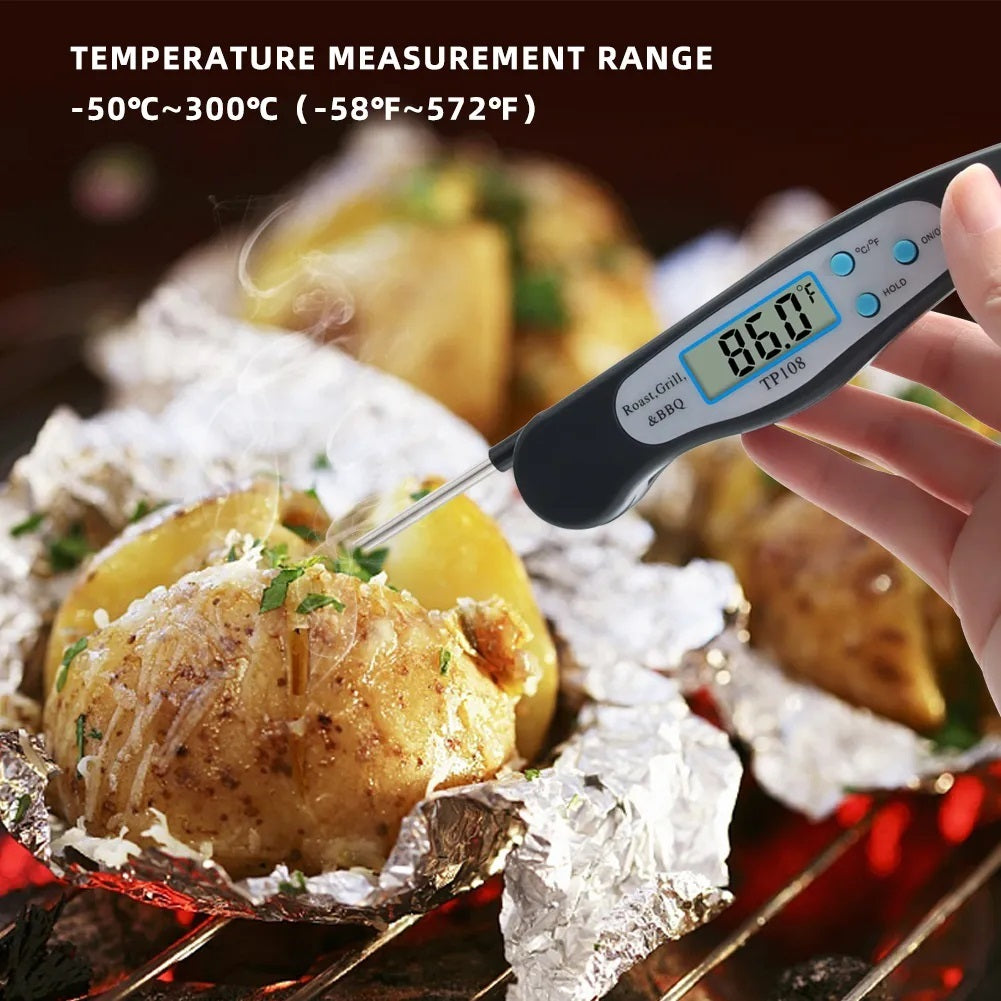 Top-Spring TP108 Foldable Digital Thermometer BBQ Meat Food Probe Kitchen Thermometer