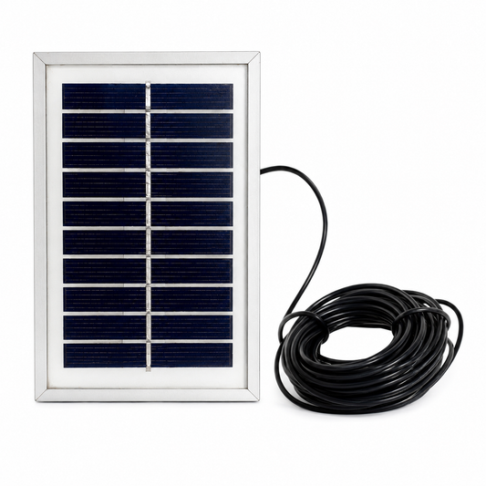 🔋 Mini Solar Panel 1.3W 5.5V 236mA with 3 Meter Cable – Metal Frame Solar Charger for DIY Projects, LED Lights & Small Electronics