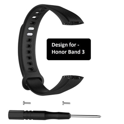 Silicone Sports Waterproof Wrist Strap for Huawei Honor Band 3