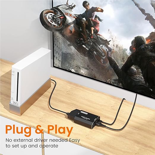 Techole SCART to HDMI Converter 1080P Video Audio Adapter with USB Power Cable for TV, Monitor & Projector