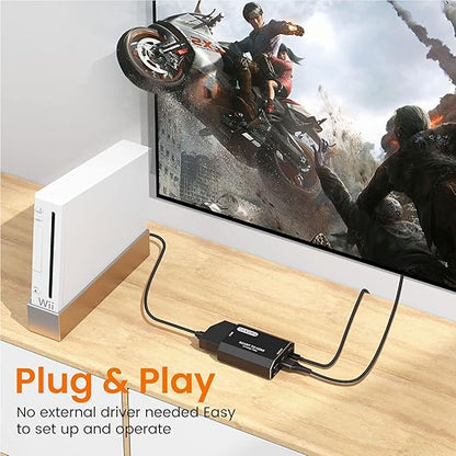 Techole SCART to HDMI Converter 1080P Video Audio Adapter with USB Power Cable for TV, Monitor & Projector