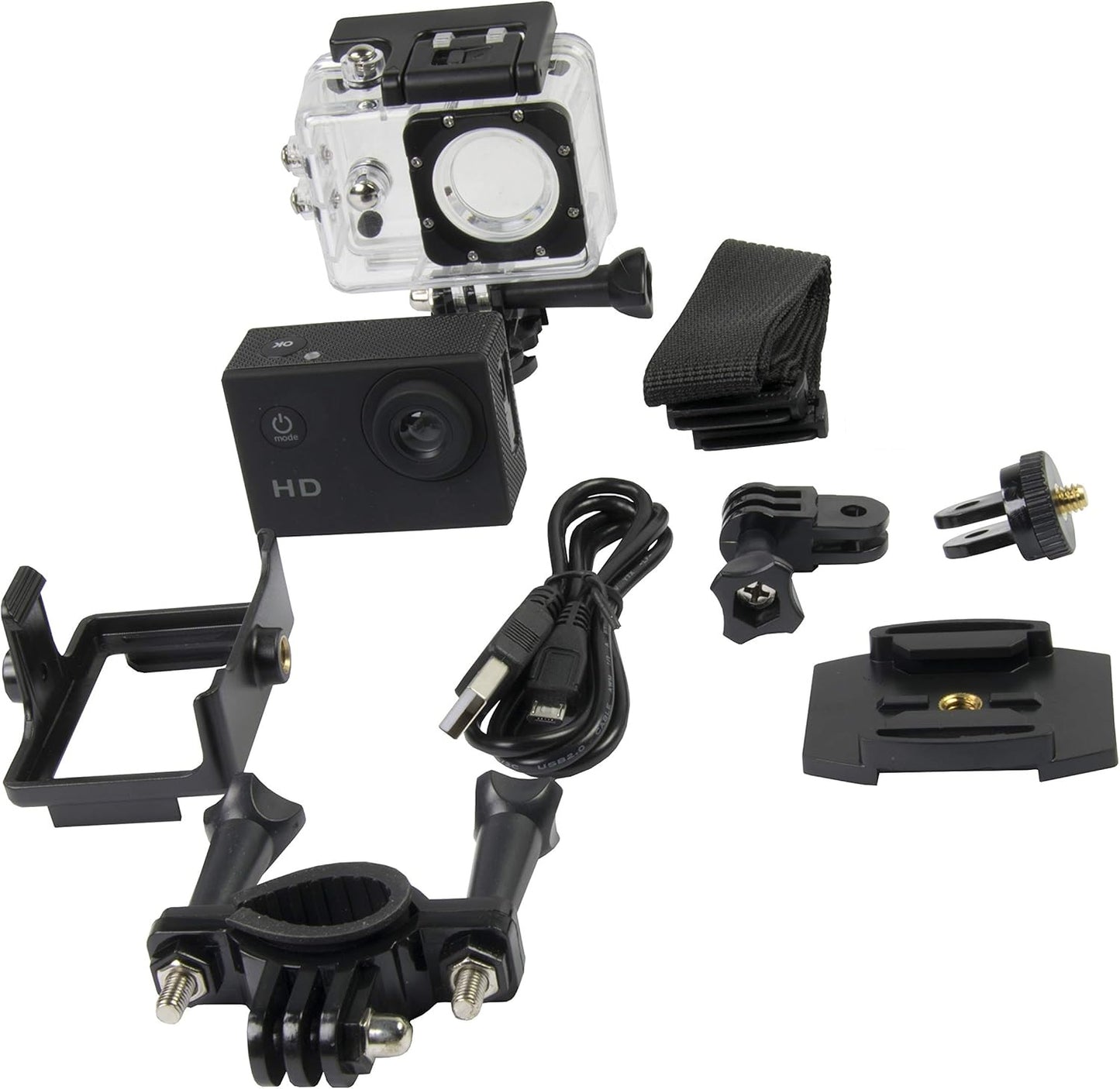 Memorii Action Cameras 720P Resolution, Unavailable Optical Zoom and 2 Inch Screen Size Camcorder - ITAC101