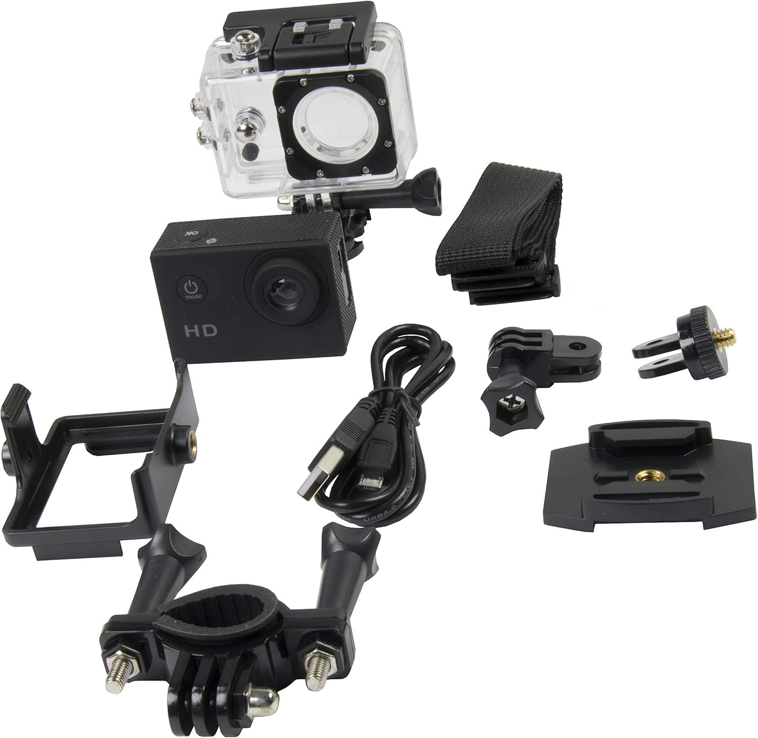Memorii Action Cameras 720P Resolution, Unavailable Optical Zoom and 2 Inch Screen Size Camcorder - ITAC101
