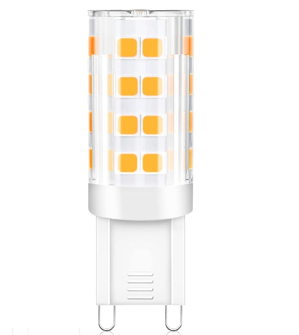 G9 LED Light Bulb Bi Pin Base, Ceramic Material Non Dimmable 3000K Warm White, 5W (40W Halogen Equivalent), G9 Base Bulbs for Chandeliers, 360° Beam Angle, 450LM for Home Lighting 1 Pack