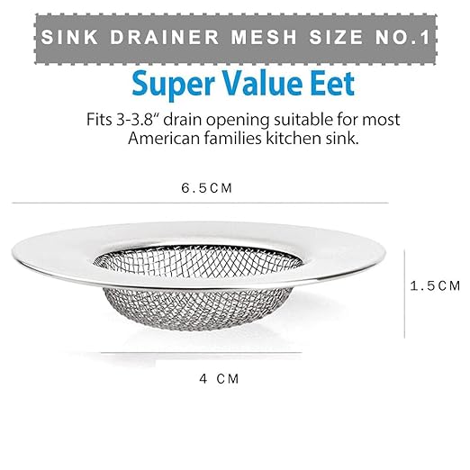 stainless steel kitchen sink basket waste strainer Perforated wash basin Mesh Filter