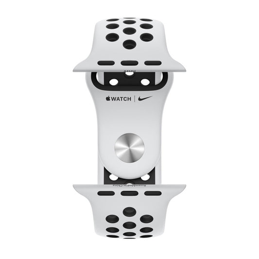 Sport Band i Watch N Watch 42mm / 44mm / 45mm / 49mm Pure Platinum / Black Strap