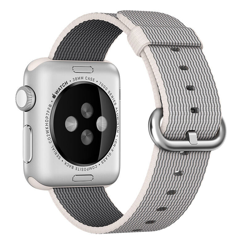 Braided Solo Loop Nylon fabric Strap with Tuck Clasp For i Watch band  42mm 44mm 45mm Elastic Bracelet for i Watch Series 6 SE 5 4 3(Grey)